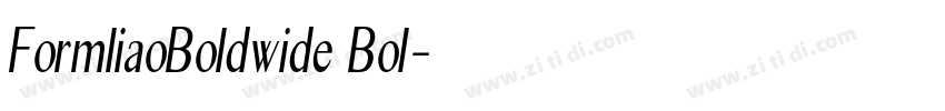 FormliaoBoldwide Bol字体转换